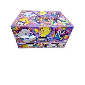 Vintage 90s Lisa Frank Purple Stationary Box Jewelry Box Organizer